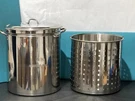 King Kooker KK62SR Stainless Steel Boiling Pot W/ Basket & Steam Ridge, 62-QUART. Fixed Price $159.99.