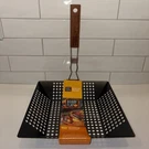 Bobby Flay Square All Purpose Basket Non Stick 12 X Grilling Handle Foldable. Fixed Price $25.00.