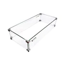 Skyflame 30 X 14 Inches Rectangular Fire Pit Glass Wind Guard For Outdoor. Fixed Price $114.85.