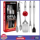 Alpha Grillers Bbq Tools Set Spatula, Fork, Brush & Tongs Men. Fixed Price $51.27.