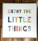 Enjoy The Little Things Kids Art By Stupell Ind 17" X Farmhouse Gray Frame. Fixed Price $37.99.