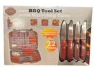 Poligo 22PC Bbq Stainless Steel Grill Tools Set--brown Handle--clearance Sale. Fixed Price $9.99.