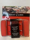 Charcoal Companion Meat Claws Set 2 Nib Stainless Steel Soft Grip Red. Fixed Price $9.99.
