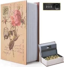 Decorative Book Safe Box With Combination Lock, Vintage Faux Code, Rose. Fixed Price $23.79.