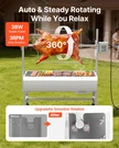 Charcoal Rotisserie Grill 132LB Pig Lamb Spit Roaster 7-LEVEL Height W/ Wheels. Fixed Price $304.99.