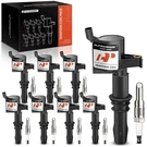 A-premium Set Of 8 Ignition Coil Pack And Iridium Spark Plugs Black. Fixed Price $122.75.