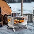 Stainless Steel Camping Wood Stove Outdoor Burner Hot Tent. Fixed Price $129.91.