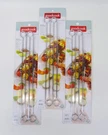 Lot Of 3 Good Cook 12" Metal Skewers Total Flat-sided Prevents Twisting. Fixed Price $8.99.