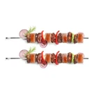 Outset Grill Skewers, Stainless Steel Bbq With Pink Himalayan Salt Cu.... Fixed Price $11.06.