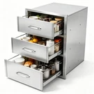 18WX23DX23H Outdoor Kitchen Drawer Triple Bbq Island Assembly. Fixed Price $159.00.