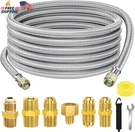 24 Ft Propane Hose Extension-high Pressure Braided Gas Line Convers. Fixed Price $57.46.