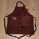 Outset Leather Bbq Grill Apron Brown Adjustable Neck Strap Model F240. Fixed Price $25.00.