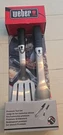 Weber 2-PIECE Premium Tool Set Spatula Tongs For Grilling. Fixed Price $45.00.