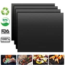 Bbq Bake Non Stick Grilling Mats Barbecue Pad Fiber - Black. Fixed Price $36.09.