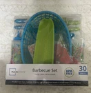 Mainstays 30 Piece Barbecue Set Bpa Free New Sealed Green And Blue Great Gift. Fixed Price $14.00.