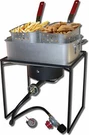 King Kooker Propane Gas Backyard Camping Cooker W/ Two 16-INCH Frying Baskets. Fixed Price $98.82.