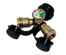 Propane Tank Splitter Adapter 2 Way Lp Gas Tee Connector With Gauge. Fixed Price $8.95.