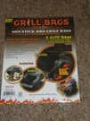Bbq Grill Bags, Tekno Non-stick, Pack (1 Large, Medium) New Fs (2-PO-134). Fixed Price $7.95.