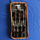 Kentucky Industrial Tools 7-PIECE Screwdriver Set Black Red Steel Plastic. Fixed Price $28.00.