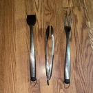 Char-broil Grill Tool Set Tongs, Fork & Basting Brush Stainless Steel Bbq. Fixed Price $15.00.