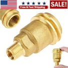 QCC1 Nut Propane Gas Fitting 1/4'' Npt Male Threaded Tank Adapter Quick Connect. Fixed Price $12.35.