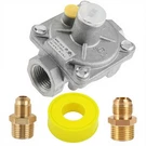 Mcampas Dual Fuel Gas Regulator, 1/2" Fpt 1/2'' Pressure. Fixed Price $35.99.