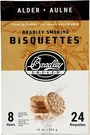 Bradley Smoker Alder Wood Bisquettes For Grilling & Bbq, 24 Pack Black/grey. Fixed Price $18.99.