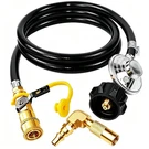 Mcampas 8FT Propane Regulator Hose With Safety Shutoff Valve, Low Pressure Qc.... Fixed Price $42.26.