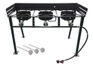 New King Kooker Portable Propane 54,000-BTU Triple-burner Outdoor Camp Stove. Fixed Price $266.99.