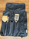 Pampered Chef Four Piece Grilling Tool Set With Zipper Case Heavy Duty. Fixed Price $24.99.