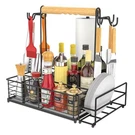 Toncoke Large Grill Caddy With Paper Towel Holder & Side Hooks, All-in-one Bbq. Fixed Price $63.28.