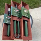 Coleman 3-PIECE Bbq Tool Set: Tongs, Fork & Replaceable Head Basting Brush. Fixed Price $80.00.