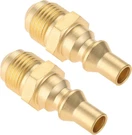 2PCS 3/8" Male Flare To 1/4" Connect Plug Brass Natural Gas Quick.... Fixed Price $14.52.