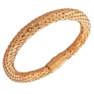 Edforce Stainless Steel Silver-tone Tube Snakeskin Bangle Bracelet. Fixed Price $19.99.