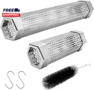 Pellet Smoker Tube Set 6" & 12" Stainless Steel Bbq Wood With Brush. Fixed Price $14.06.