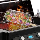 Rotatable Rolling Grill Baskets, 304 Stainless Steel, Even Cooking Nesting Gr.... Fixed Price $34.12.