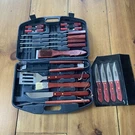 New Gourmet Traditions 18 Pc Barbecue Utensil Set W/carry Storage Case Bonus. Fixed Price $34.95.