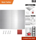 Modern Stainless Steel Wall Guard - 24"X30" Kitchen Backsplash Solution. Fixed Price $77.39.