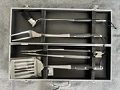 Williams Sonoma Bbq Grill Tool Set 4PC Stainless Steel W/ Case New Open Box. Fixed Price $55.00.