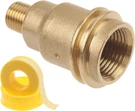 Propane Gas Fitting Hose Adapter With 1/4 Inch Pipe Thread And QCC1 Male & Pol. Fixed Price $15.18.