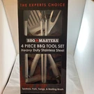 Bbq Tool Set 4 Piece Stainless Steel Barbecue Utensils Grill Care. Fixed Price $21.00.