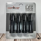 Camp Chef Leg Levelers Fits Most Stoves And Tables, (4-PACK), Black. Fixed Price $24.95.