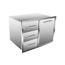 Globamboo Outdoor Kitchen Drawer Combo, Bbq Access Trash With St.... Fixed Price $593.85.