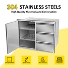Outdoor Kitchen Combo Cabinet Steel Built-in Triple Drawers&door Storage. Fixed Price $375.99.