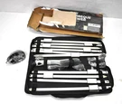 Emmz Grilling Skewers 16.5" Flat Metal Removable Slider 10 Piece Set Storage. Fixed Price $26.99.