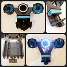 Sharper Image Portable Barbecue Grill Light & Fan 12-LED Twin Pivoting Heads. Fixed Price $19.95.