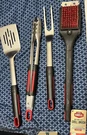 Expert Ss 5 Piece Grilling Set Black Red W Soft Handles Never Been Used. Fixed Price $25.00.
